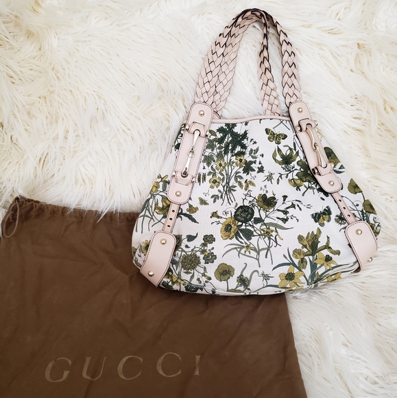 RARE Auth Gucci Floral Canvas Pelham Bag - Picture 1 of 8